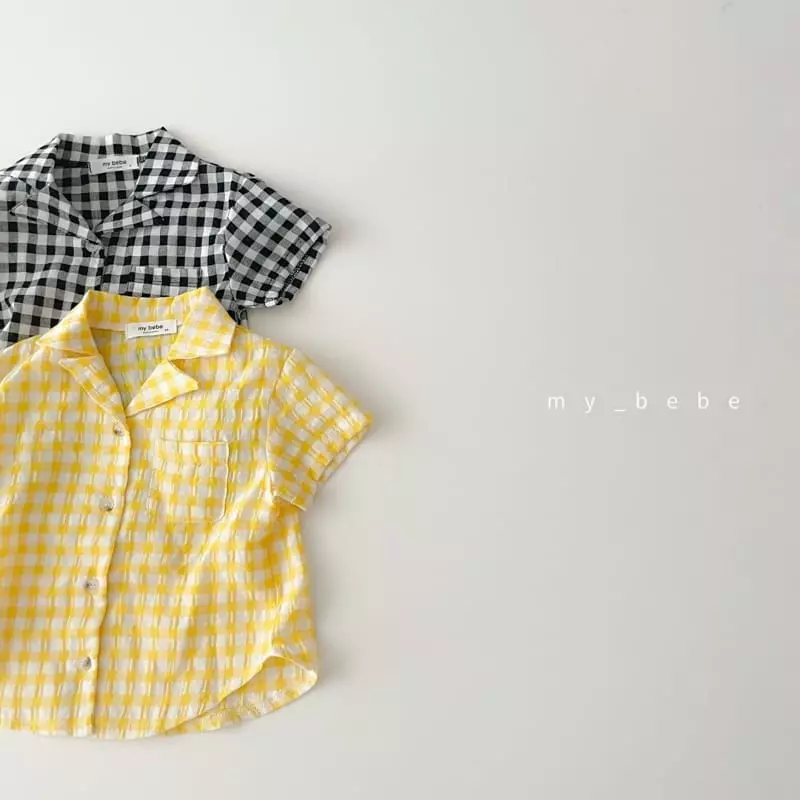My Bebe - Korean Children Fashion - #designkidswear - Collar Check Shirt - 11