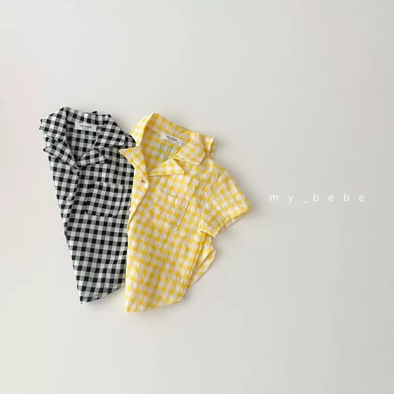 My Bebe - Korean Children Fashion - #discoveringself - Collar Check Shirt - 12