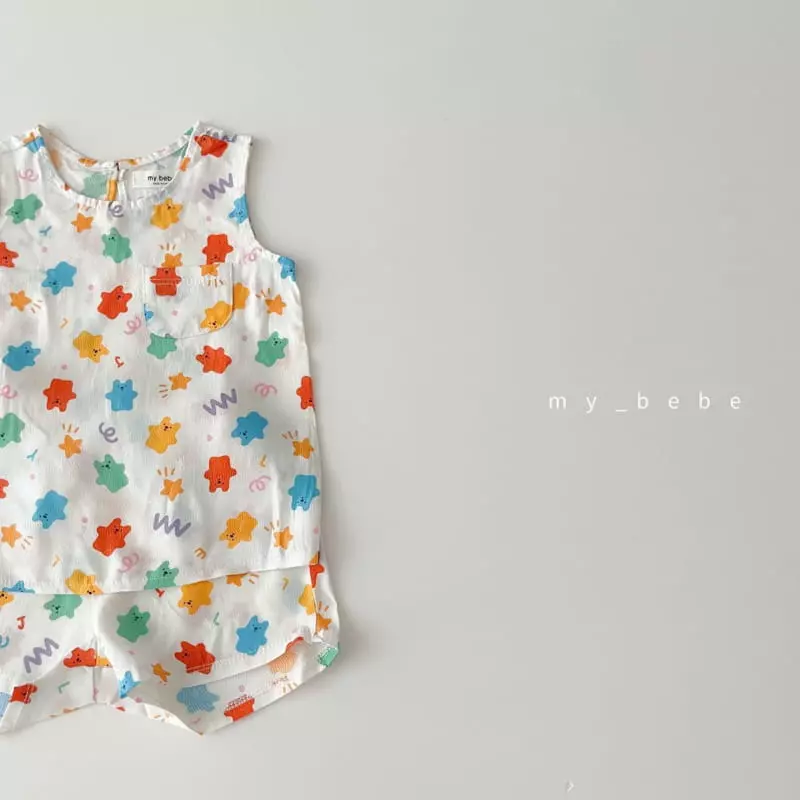 My Bebe - Korean Children Fashion - #kidsshorts - Lingun Top Bottom Set - 10