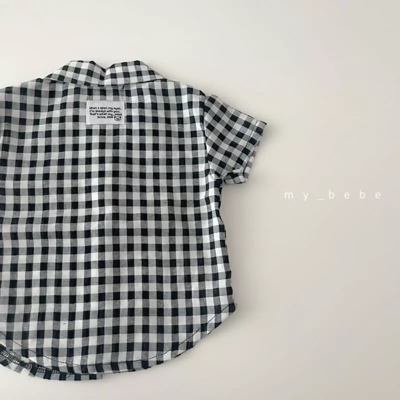 My Bebe - Korean Children Fashion - #kidsstore - Collar Check Shirt