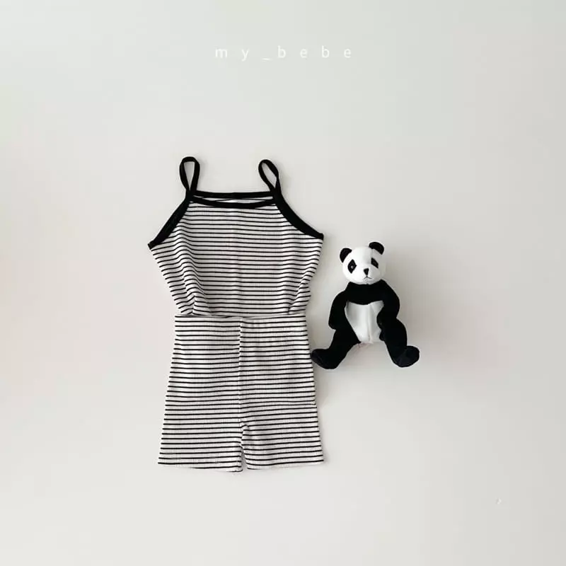 My Bebe - Korean Children Fashion - #kidsstore - Stripes Sleeveless Easywear - 10