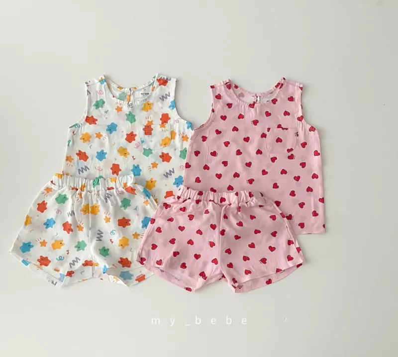 My Bebe - Korean Children Fashion - #kidzfashiontrend - Lingun Top Bottom Set - 12