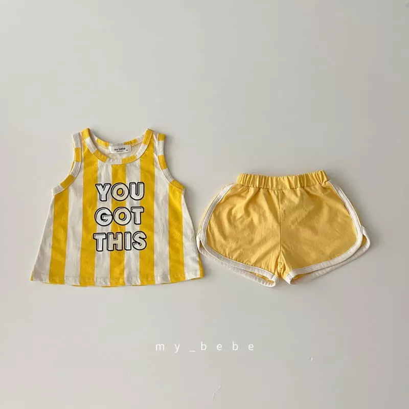 My Bebe - Korean Children Fashion - #kidzfashiontrend - UU Top Bottom Set - 10