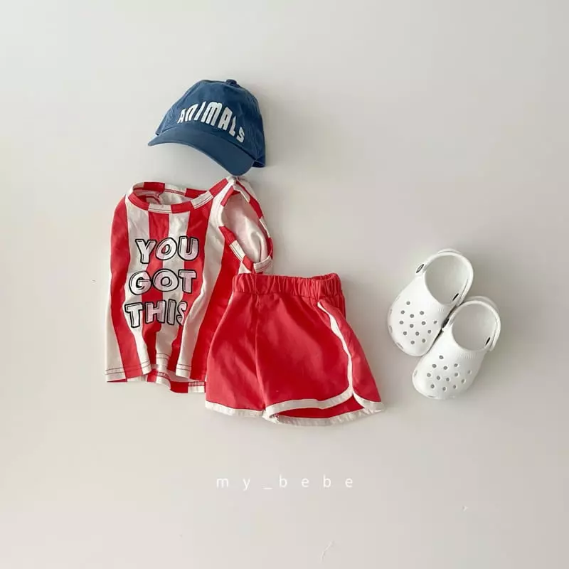 My Bebe - Korean Children Fashion - #littlefashionista - UU Top Bottom Set - 12