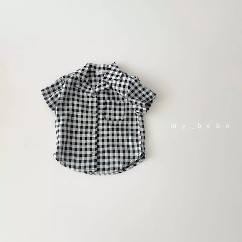 My Bebe - Korean Children Fashion - #minifashionista - Collar Check Shirt - 6
