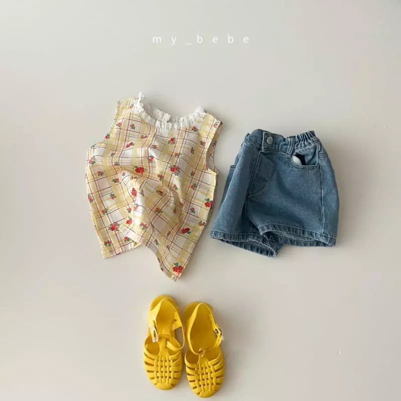 My Bebe - Korean Children Fashion - #minifashionista - Lace Sleeveless Blouse - 5