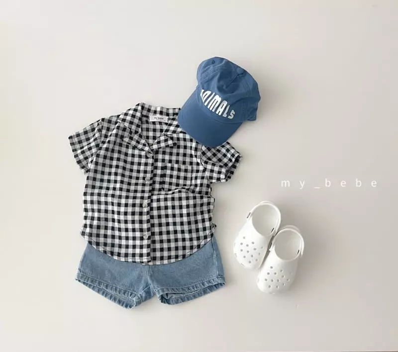 My Bebe - Korean Children Fashion - #prettylittlegirls - Collar Check Shirt - 7