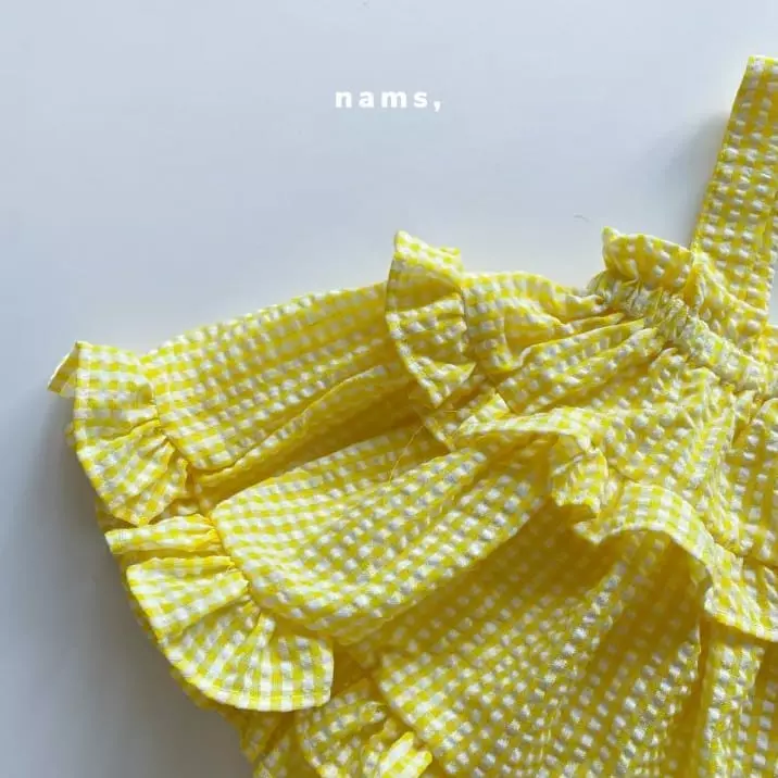Nams - Korean Children Fashion - #childofig - Check Cancan Blouse - 4