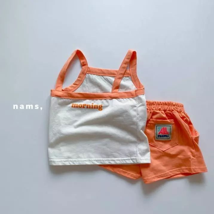 Nams - Korean Children Fashion - #kidsshorts - Morning Sleeveless Top Bottom Set - 9