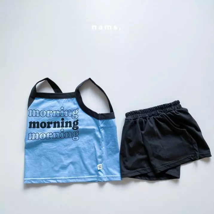 Nams - Korean Children Fashion - #kidsstore - Morning Sleeveless Top Bottom Set - 10