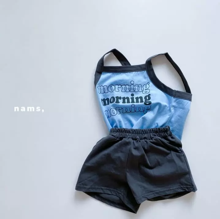 Nams - Korean Children Fashion - #stylishchildhood - Morning Sleeveless Top Bottom Set - 3