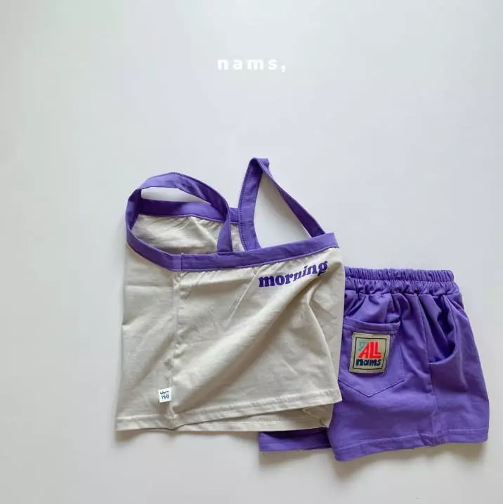 Nams - Korean Children Fashion - #toddlerclothing - Morning Sleeveless Top Bottom Set - 2