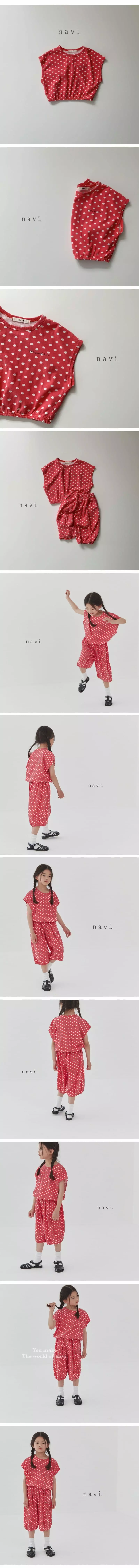 Navi - Korean Children Fashion - #kidzfashiontrend - Dot Crop Tee - 3
