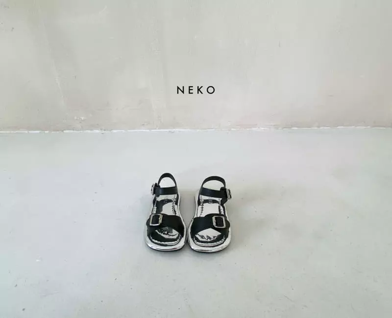 Neko - Korean Children Fashion - #childrensboutique - NK890 Silver Pe Sandals - 9