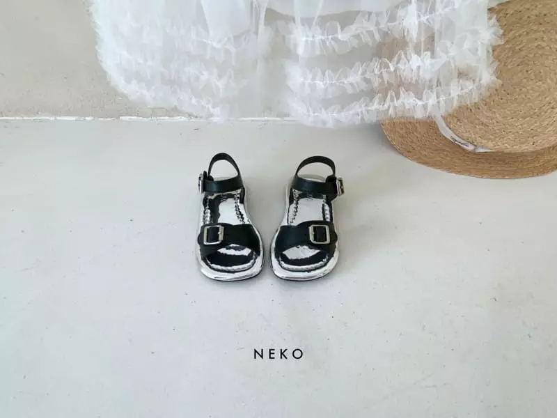 Neko - Korean Children Fashion - #kidzfashiontrend - NK890 Silver Pe Sandals