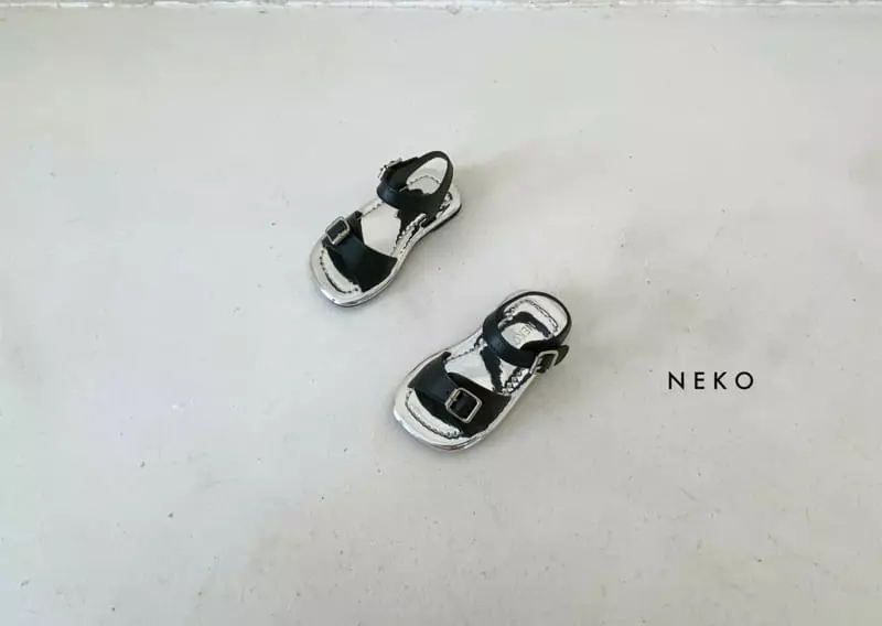 Neko - Korean Children Fashion - #littlefashionista - NK890 Silver Pe Sandals - 4