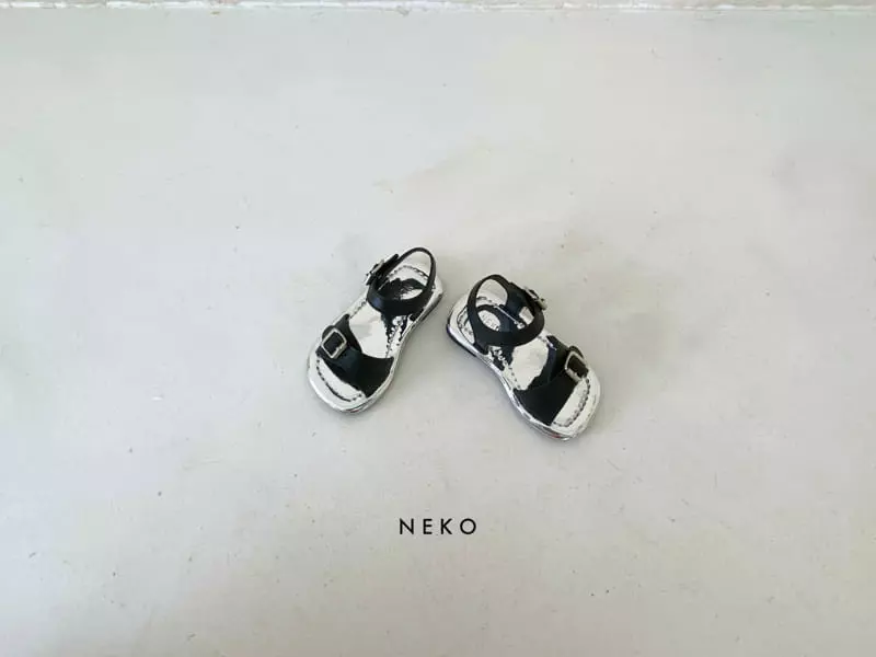 Neko - Korean Children Fashion - #prettylittlegirls - NK890 Silver Pe Sandals - 6