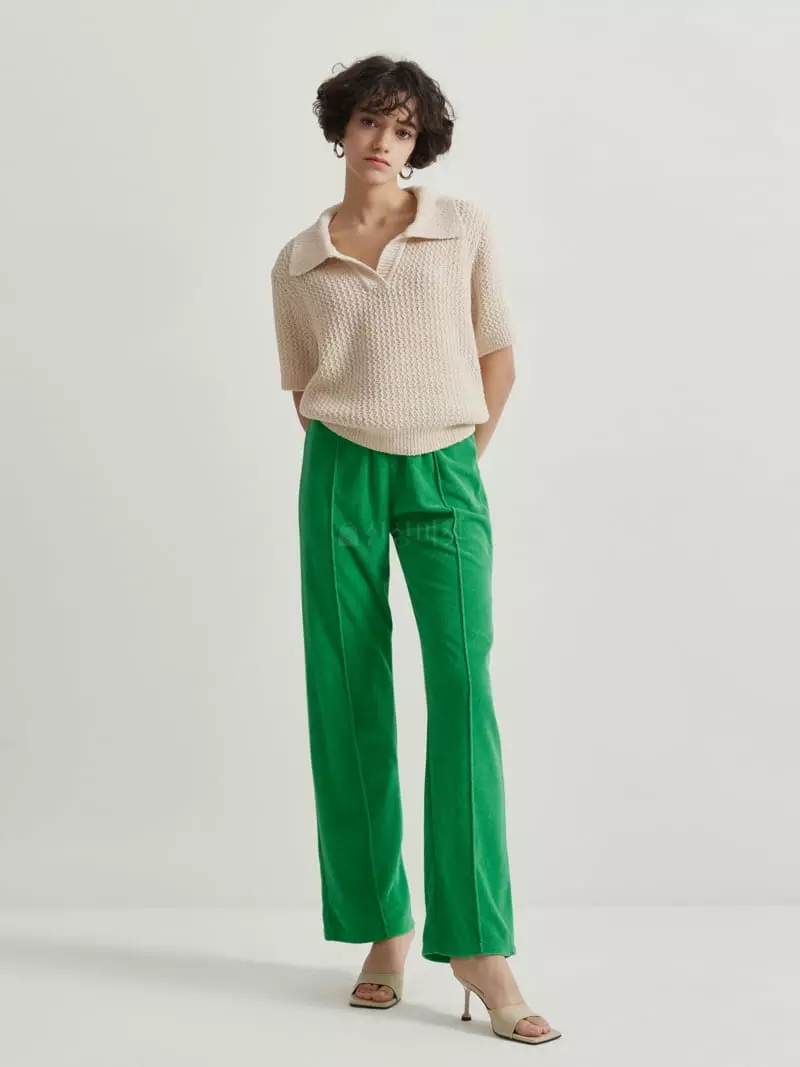 Neroli36 - Korean Women Fashion - #momslook - Waffle Collar Knit - 2