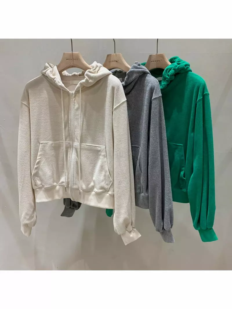 Neroli36 - Korean Women Fashion - #pursuepretty - Terry Hoody Jacket - 4