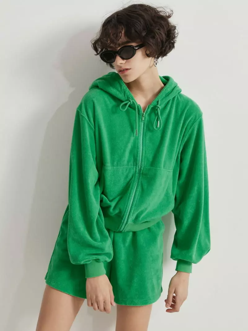 Neroli36 - Korean Women Fashion - #vintageinspired - Terry Hoody Jacket