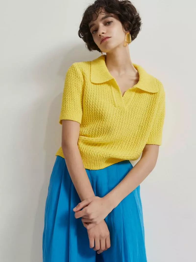 Neroli36 - Korean Women Fashion - #womensfashion - Waffle Collar Knit