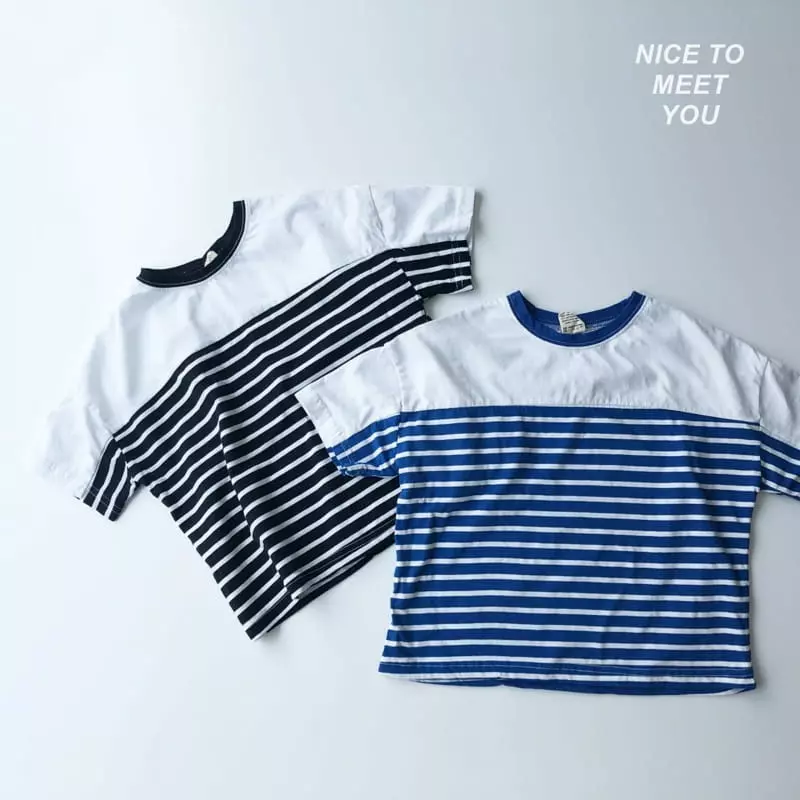 Nice To Meet You - Korean Children Fashion - #Kfashion4kids - Saint Stripes Tee - 6