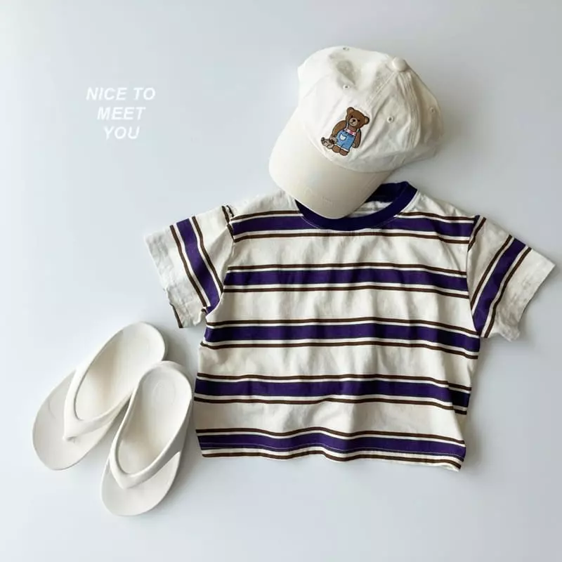 Nice To Meet You - Korean Children Fashion - #childrensboutique - Mango Stripes Tee - 2