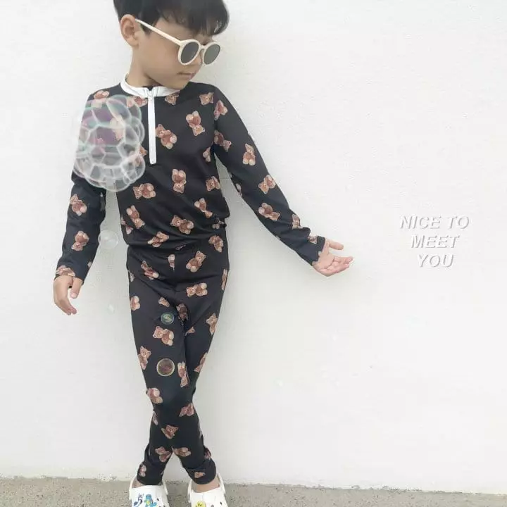 Nice To Meet You - Korean Children Fashion - #discoveringself - Bear Rashguard Set - 7