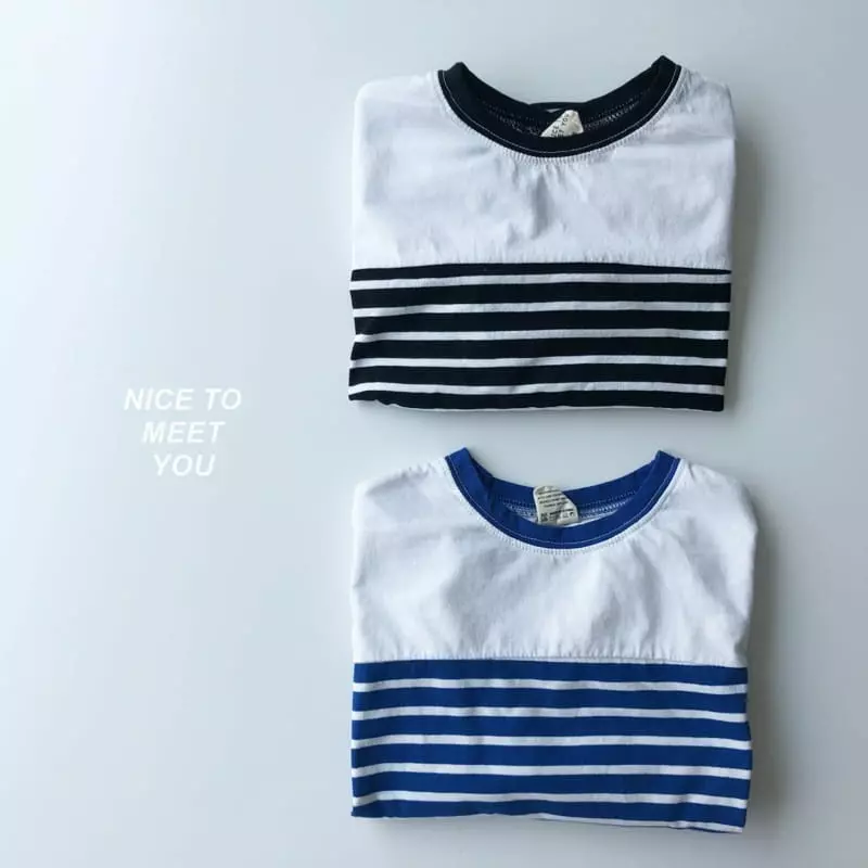 Nice To Meet You - Korean Children Fashion - #fashionkids - Saint Stripes Tee - 2