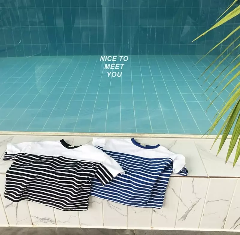 Nice To Meet You - Korean Children Fashion - #kidsshorts - Saint Stripes Tee - 3