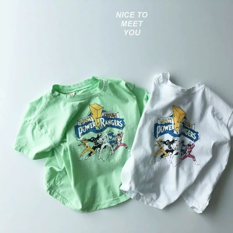 Nice To Meet You - Korean Children Fashion - #kidsshorts - Power Tee - 2