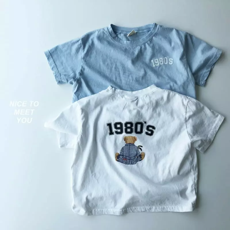 Nice To Meet You - Korean Children Fashion - #kidsstore - 1980 Bear Tee
