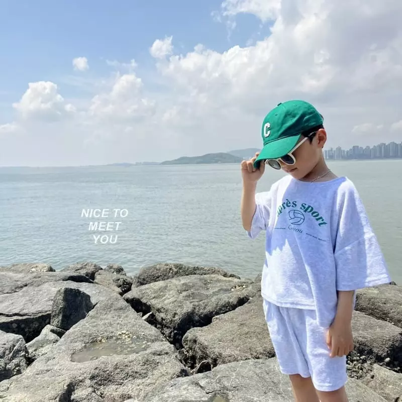 Nice To Meet You - Korean Children Fashion - #magicofchildhood - Sporty Terry Top Bottom Set - 6