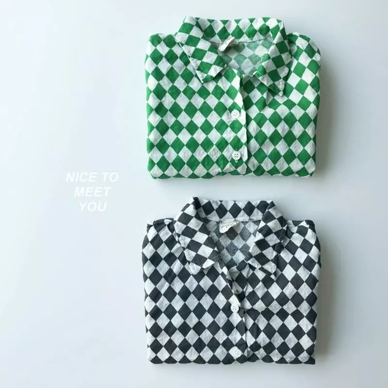 Nice To Meet You - Korean Children Fashion - #minifashionista - Cubic Shirt - 5