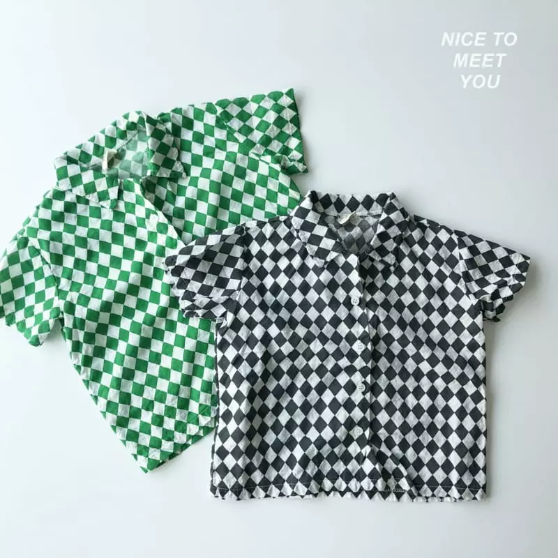 Nice To Meet You - Korean Children Fashion - #toddlerclothing - Cubic Shirt - 8