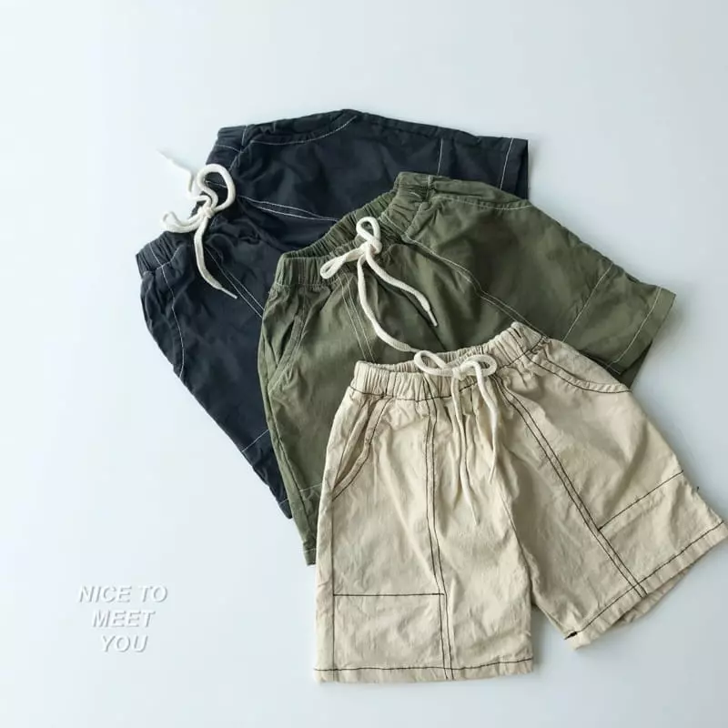 Nice To Meet You - Korean Children Fashion - #toddlerclothing - Rich Stitch Shorts - 6