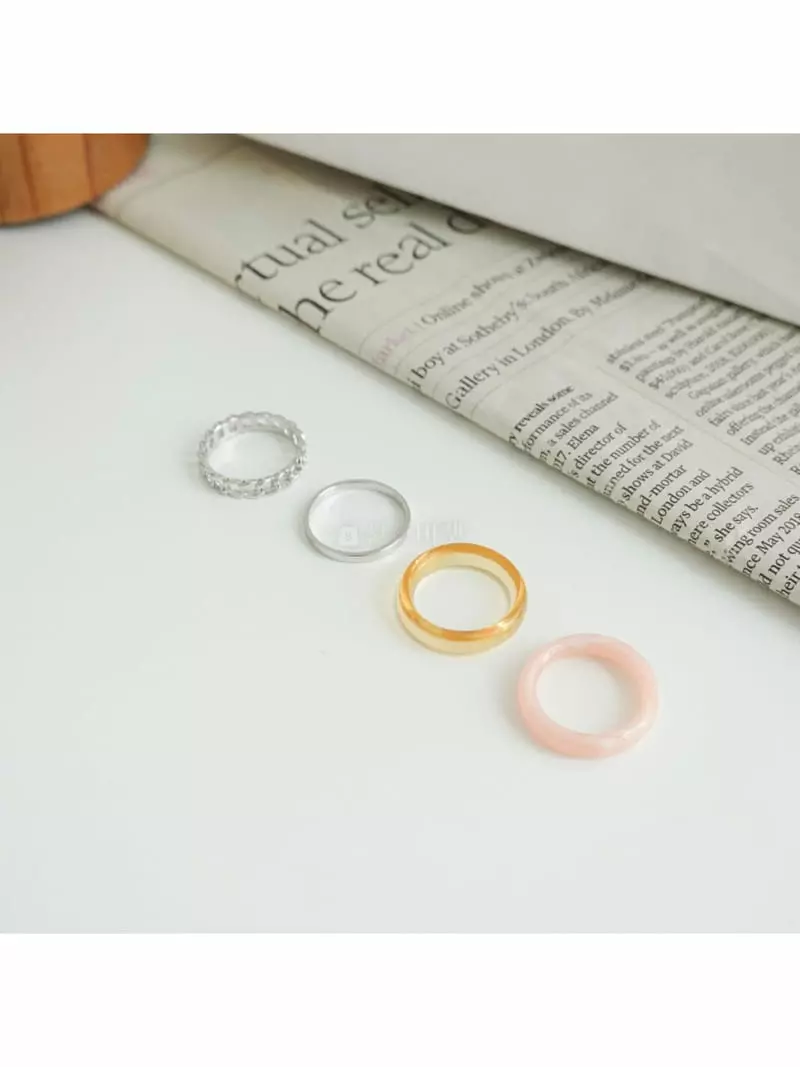 Noii - Korean Women Fashion - #momslook - R1241 Ring Set - 2