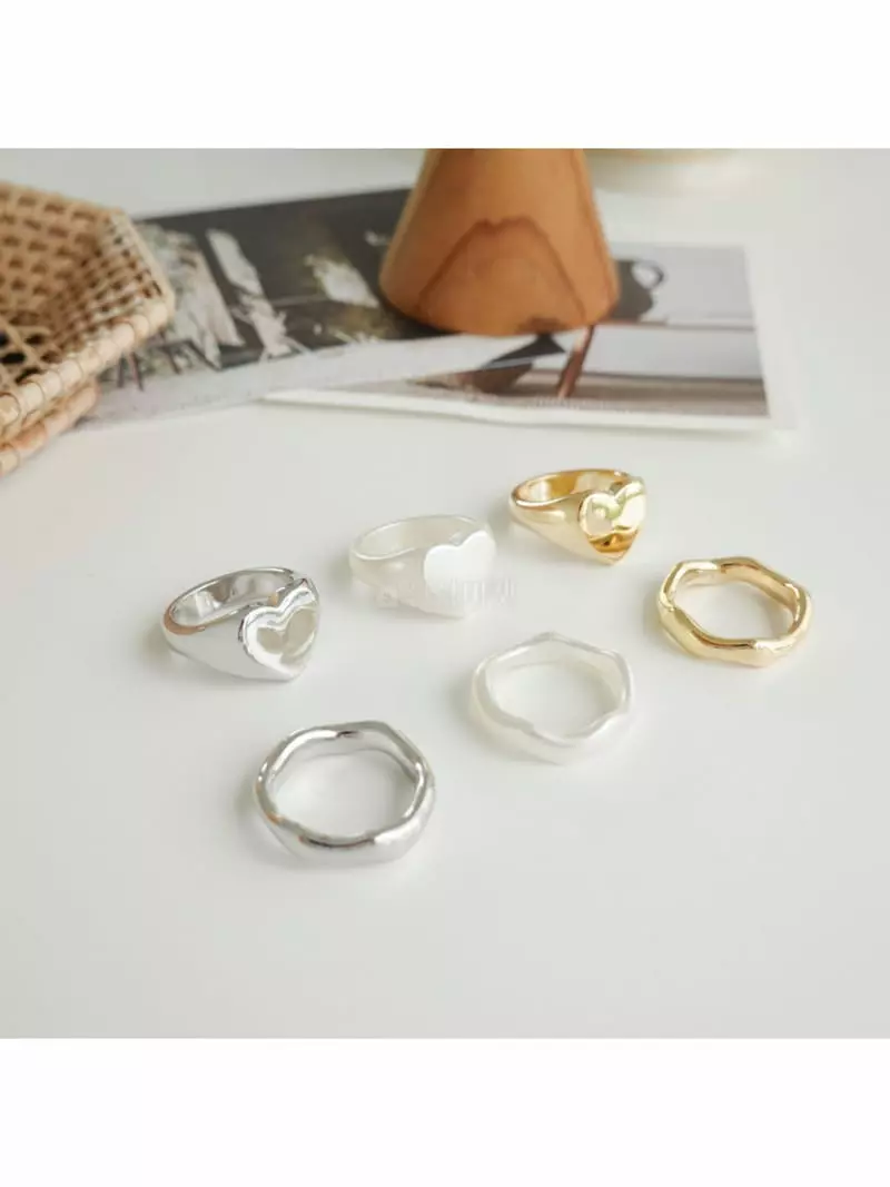 Noii - Korean Women Fashion - #momslook - R1237 Ring Set