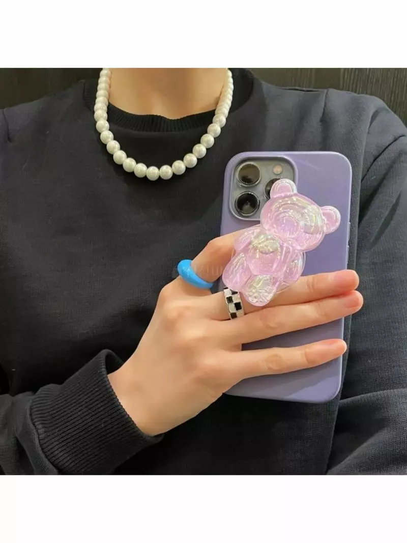 Noii - Korean Women Fashion - #shopsmall - Z1042 Cloud Bear Grip Tok