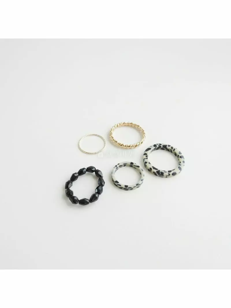 Noii - Korean Women Fashion - #momslook - R1245 Ring Set - 4