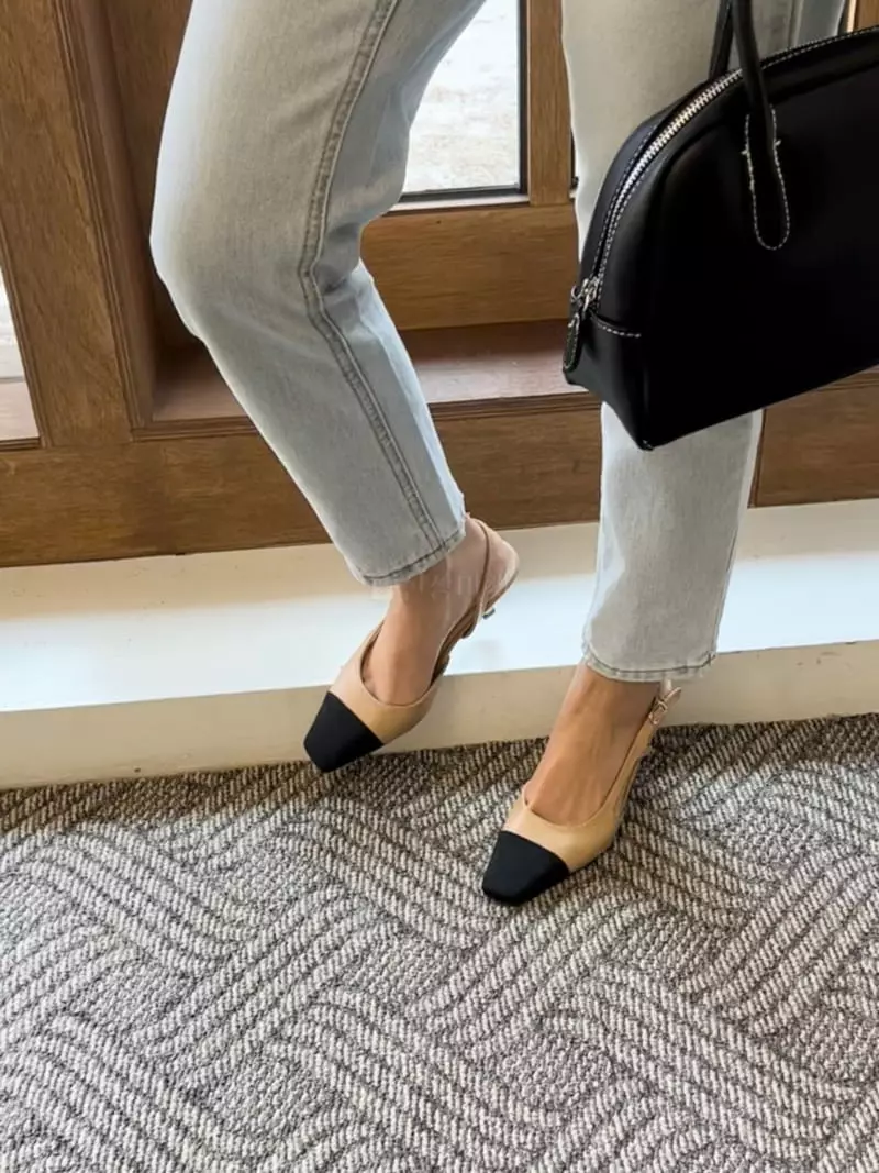 Nouvel - Korean Women Fashion - #momslook - 7220 Sling Back Shoes Heel - 3