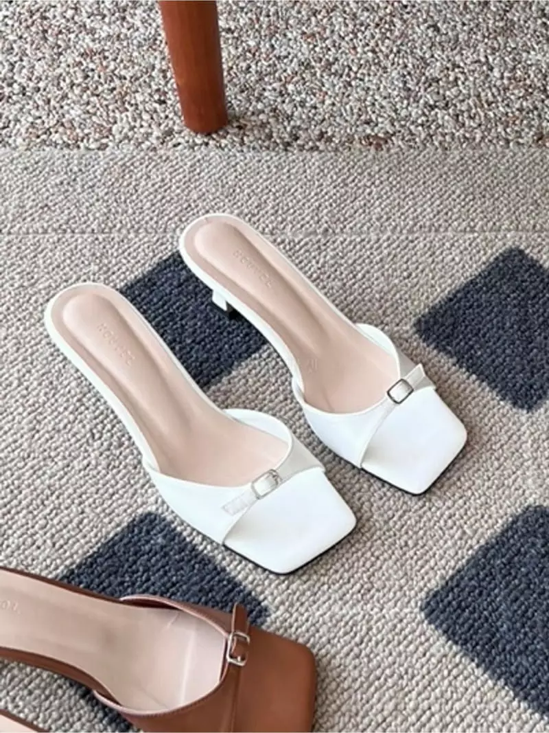 Nouvel - Korean Women Fashion - #restrostyle - 7224 Slippers Mule Heel