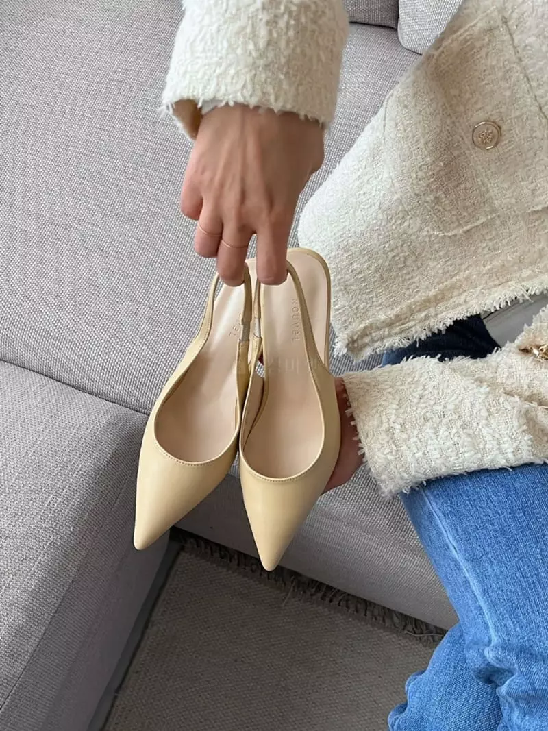 Nouvel - Korean Women Fashion - #womensfashion - 7213 Stiletto Sling Back Shoes Heel