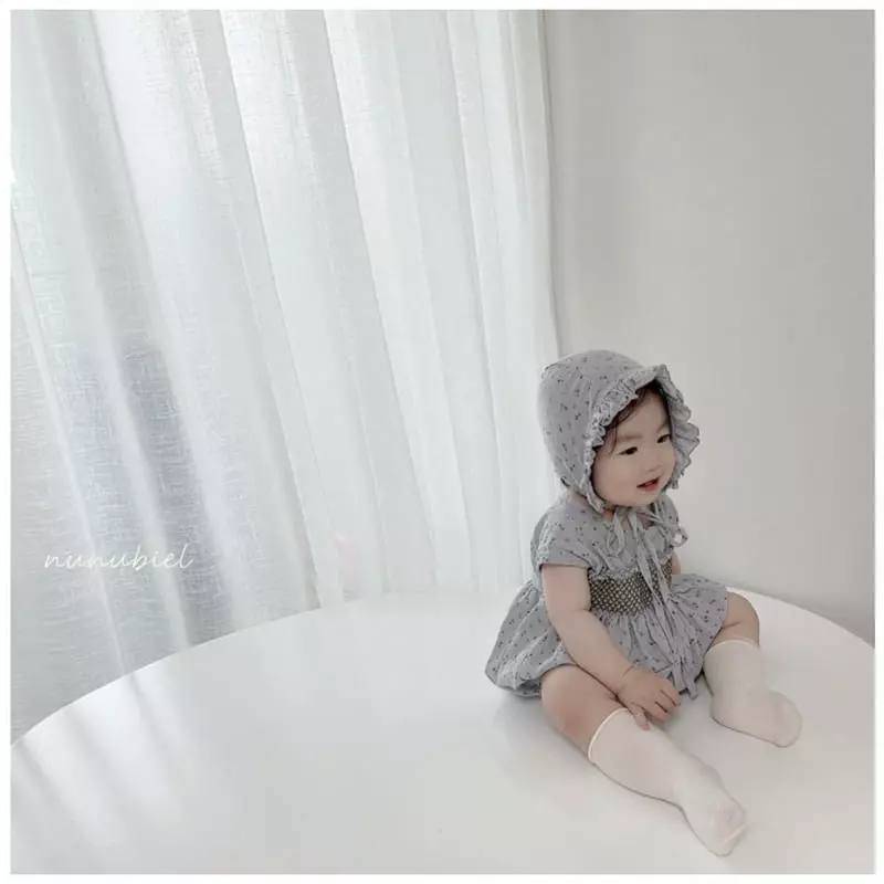Nunubiel - Korean Baby Fashion - #babyboutique - Tiramisu Romper with Bonnet - 2