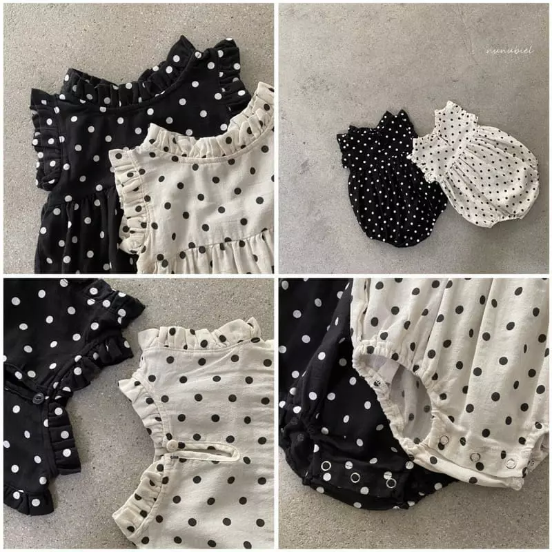Nunubiel - Korean Baby Fashion - #babyoninstagram - Dot Romper - 2