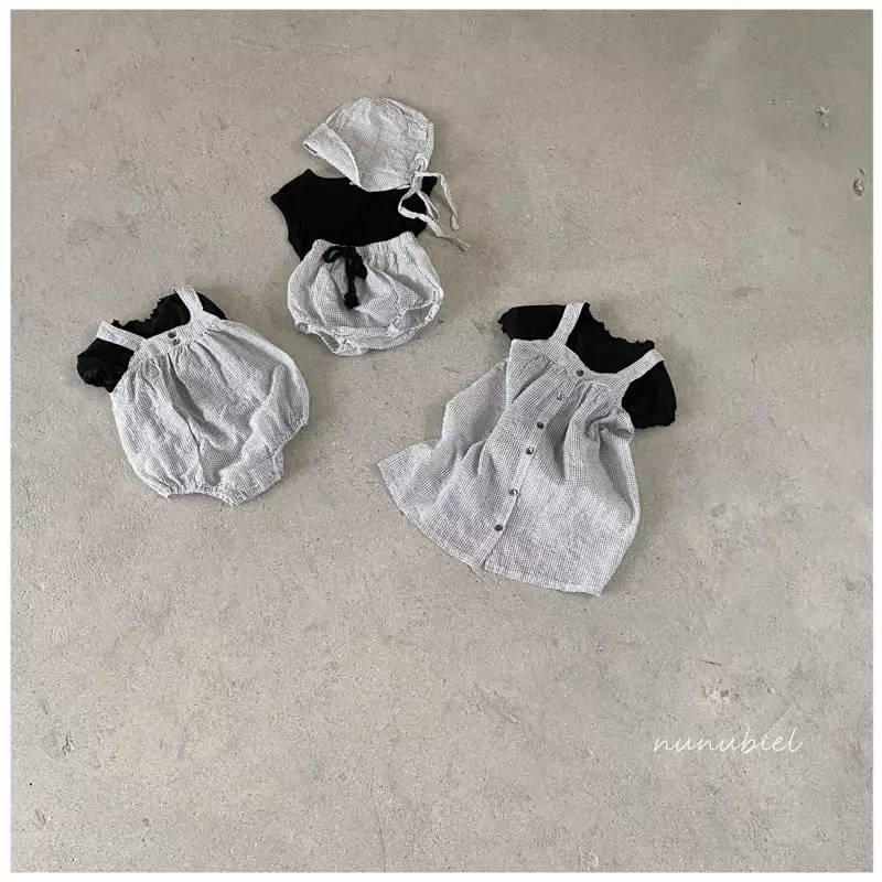 Nunubiel - Korean Baby Fashion - #babylifestyle - Pin Check Bloomer - 4