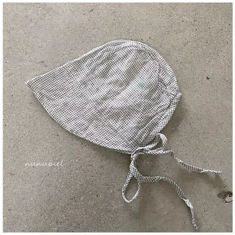 Nunubiel - Korean Baby Fashion - #onlinebabyboutique - Pin Check Bonnet - 7