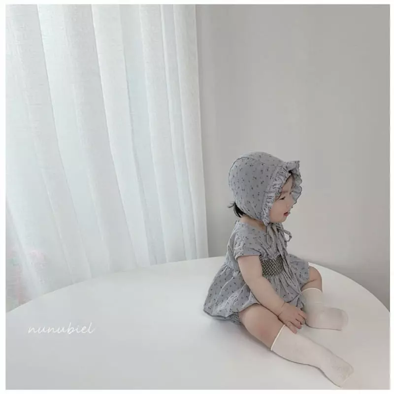 Nunubiel - Korean Baby Fashion - #onlinebabyshop - Tiramisu Romper with Bonnet