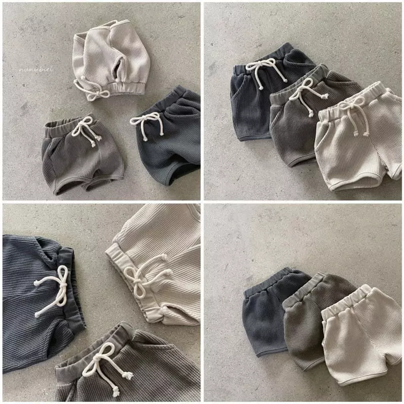 Nunubiel - Korean Children Fashion - #childrensboutique - Waffle Shorts - 2