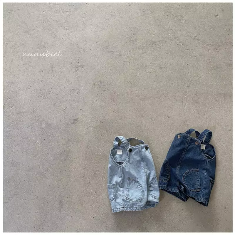 Nunubiel - Korean Children Fashion - #kidsshorts - Egg Denim Dungarees - 6